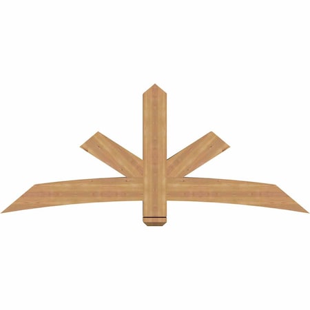 Ekena Millwork Alberta Smooth Timber Gable Bracket, Western Red Cedar, 72"W x 30"H x 5 1/2"D x 5 1/2"F, 10/12 Pitch GBW072X30X0606ALB00SWR